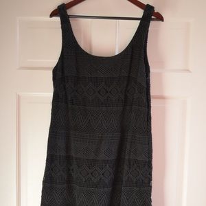 J.CREW Black Crochet Summer Dress Size 16